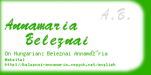 annamaria beleznai business card